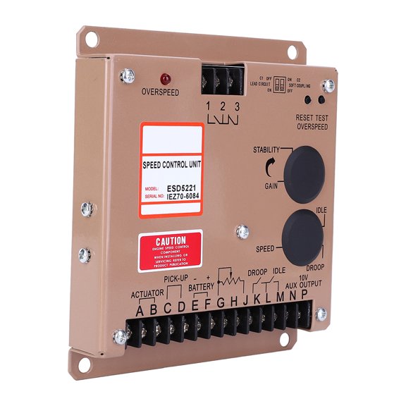 BIMZUC ESD5221 Speed Controller Universal Board Motor Control Governor High Precision Stability Electric Components Generator Speed Control Board 6 x 6.5 inches Dual 12V 24V DC Systems