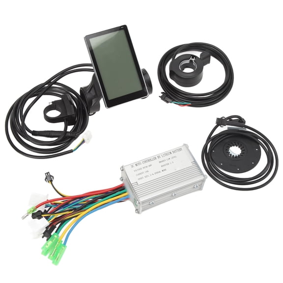 BIMZUC Electric Bicycle Lithium Battery Conversion Kit 15A Controller with SM Connector Double Light Cable M5 Display Thumb Throttle Power Assist Sensor