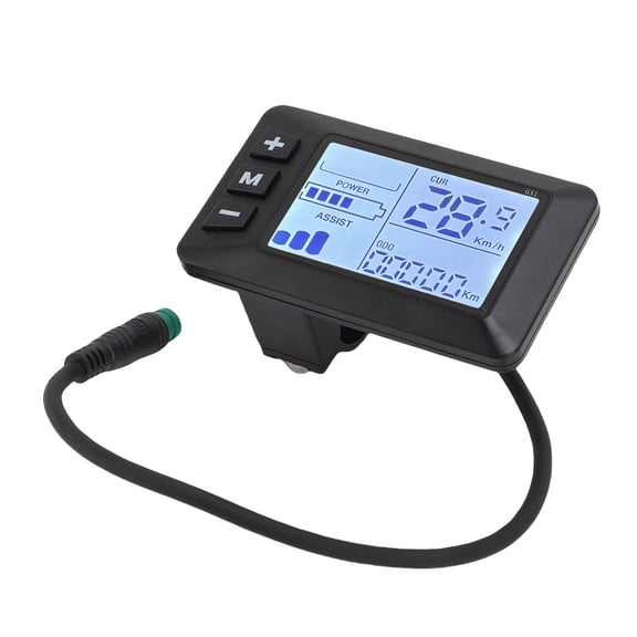 BIMZUC Electric Bike LCD Display 5 Cores Rain Proof Connector Accurate Speed Regulation Electric Scooter Panel Screen