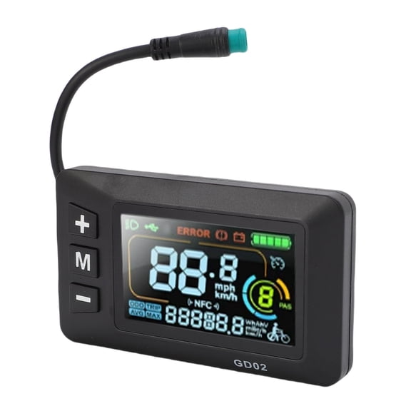 BIMZUC Electric Bike LCD Display Colorful 5 Cores Rain Proof Cable Electric Scooter Dashboard Replacement Part Compatible with Most E-Bikes 3.94 inches / 10 cm