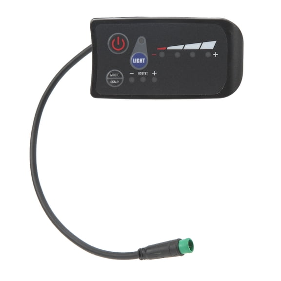 BIMZUC Electric Bike Power Display Meter Waterproof 5 Pin Interface ABS Housing LED Display Panel 36V (10 inches / 25.4 cm)