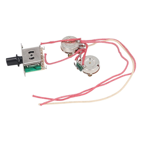 BIMZUC Electric Guitar Wiring Harness Prewired Kit 3 Way Toggle Switch 250K Potentiometer Jack Set
