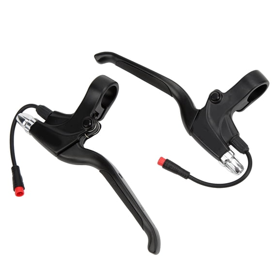 BIMZUC Electric Scooter Left Right Brake Lever Set Aluminum Alloy Handle Replacement with Waterproof 2-Pin Connector for Two Wheel Rides 7.3 inches / 185 mm Long