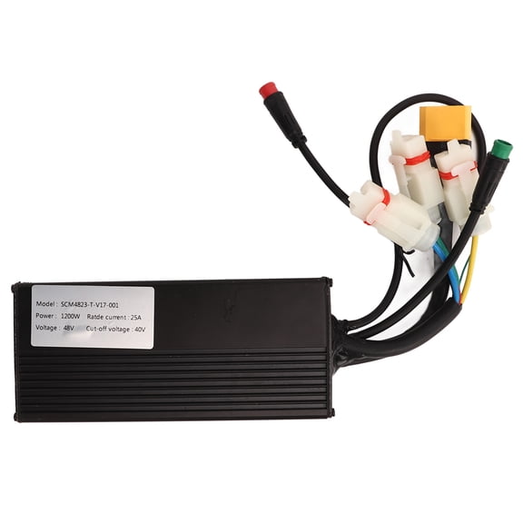 BIMZUC Electric Scooter Speed Controller 48V 1200W, Aluminum Alloy Motor Controller Replacement Part with Circuit Protection, Fits V17 & XT90 Models, Silver (7.87 inches / 20 cm)