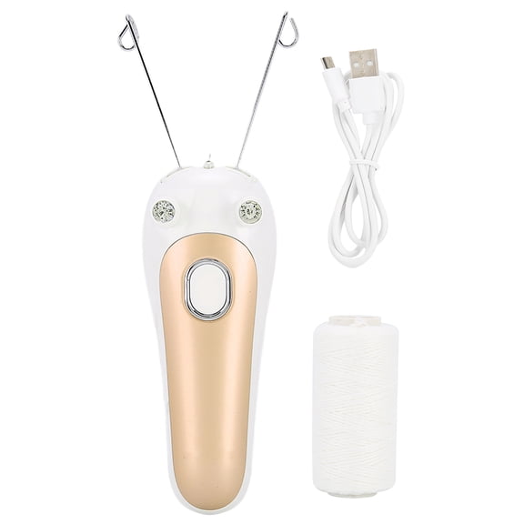 BIMZUC Electric Threading Epilator Physical Threader Hair Remover for Face Arm Leg Use Gold