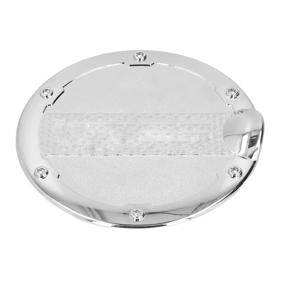 BIMZUC Electroplated Fuel Tank Cap Door Gas Oil Filler Cover Trim Replacement for Ford F150 Raptor 2016 2017 Silver (8.66 inches / 22 cm)