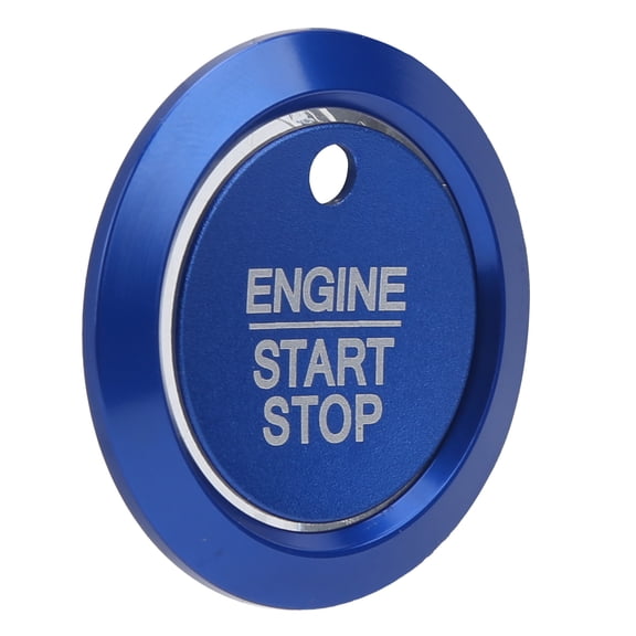 BIMZUC Engine Ignition Start Stop Button Cover Ring Blue Replacement for Ford F-150 2016-2019
