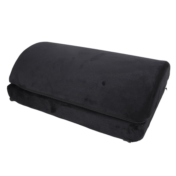 BIMZUC Ergonomic Adjustable Footrest Black Semi-Cylinder Memory Foam Footstool for Office Comfort
