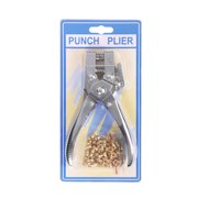 BIMZUC Eyelet Hole Punch Pliers Multi-function Hole Puncher Tool with 100pcs Metal Eyelets for Leather, Fabric, Belt, Paper 7.87 x 5.12 x 1.18 inches