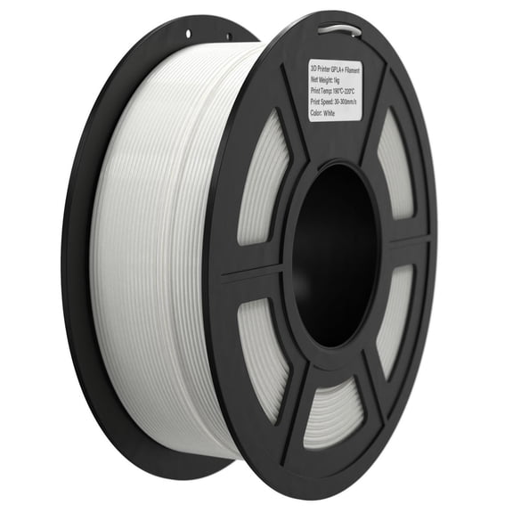 BIMZUC FLASH PLA 3D Printer Filament 1.75mm 1KG / 2.2 lbs High Speed High Performance Clean Flow Spool Accuracy +/-0.02mm FDM Support Material - White