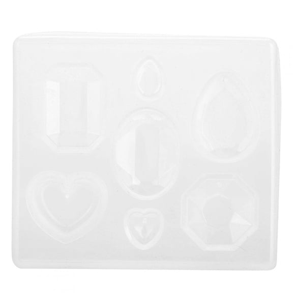 BIMZUC Faceted Gemstone Clear Silicone Mold for Jewelry, DIY Resin Casting Tool Set for Craft Making, 3.54 inches / 9 cm