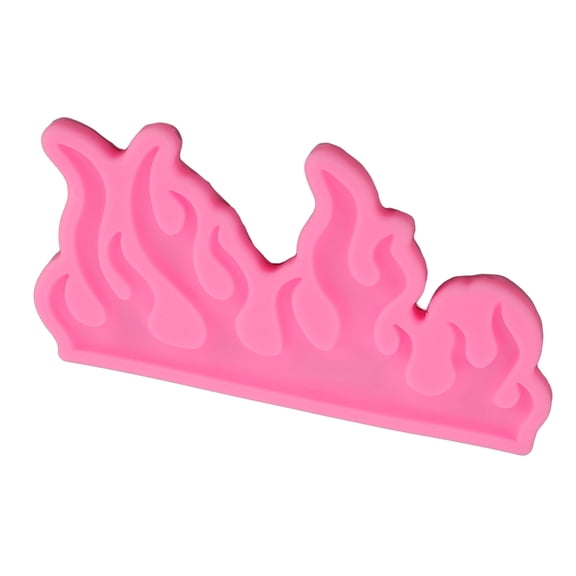 BIMZUC Flame Fondant Model Multifunctional Fire Cake Decorating Silicone Mold for Handcraft Chocolate Candy Baking, Non-Stick Reusable Fire Shape Molds for Party Favors, 7.09 inches / 18.00 cm