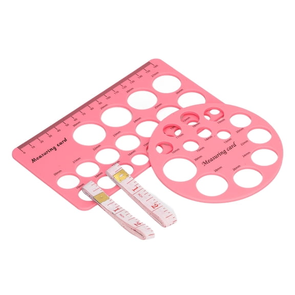 BIMZUC Flange Measurement Tool Sizing Nipple Rulers Set Silicone for Breast Pump Accessories Round and Rectangle Essential Sizing Guide for Mothers Pink 7.1 inches / 18 cm