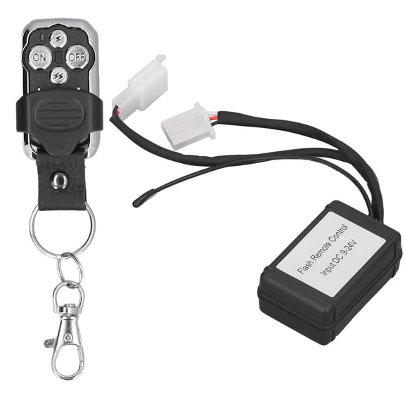 BIMZUC Flash Strobe Controller ABS Car Flasher Module for Vehicles, Automobiles, and Motorcycles - 4.72 inches / 12 cm Remote Control Strobe Relay with Built-in Battery for Maximum Safety