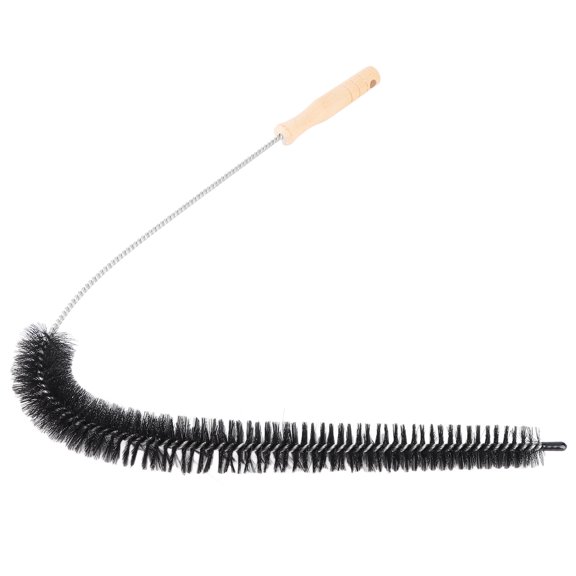 BIMZUC Flexible Dryer Vent Cleaning Brush with Long Reach Rod and Wood Handle for Lint Dust Removal