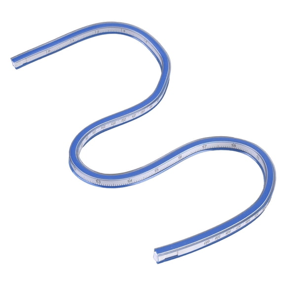 BIMZUC Flexible Plastic Curve Rule Ruler Drafting Drawing Measure Tool Craft Supplies (24 inches / 60 cm)