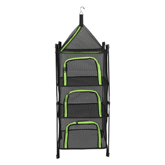 BIMZUC Foldable 4‑Layer Hanging Mesh Net – Thickened, Multi‑Use Drying Basket for Clothes, Fish, Camping & Storage