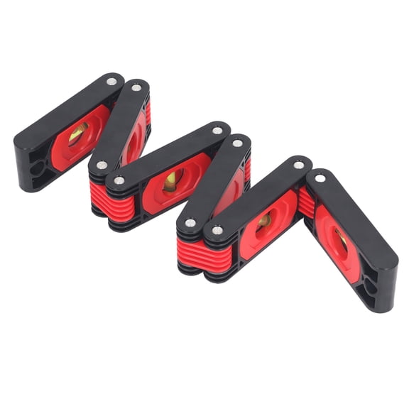 BIMZUC Foldable Level 28.3 inches / 72 cm Multi Angle Precise Measurement 6 Sections Magnetic Folding Level Measuring Tool for Woodworking