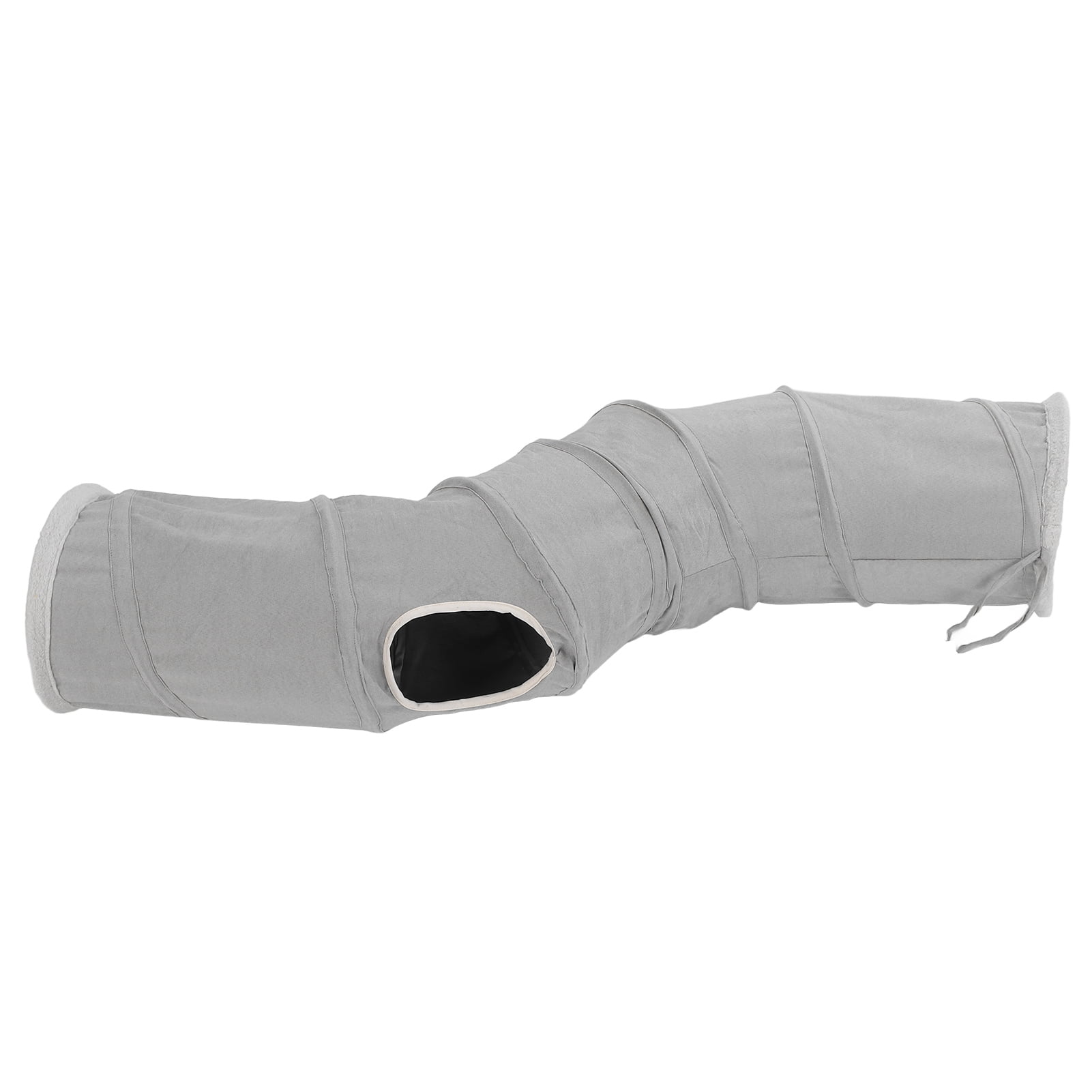 BIMZUC Foldable S-Shaped Cat Tunnel Play Tube Toy with Hanging Ball for Rabbits, Kittens, Puppies (11.4 in / 29 cm)