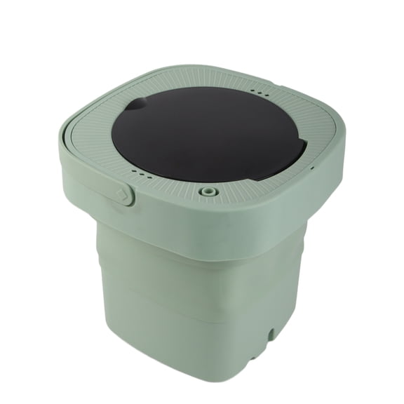 BIMZUC Foldable Washing Machine High Speed 6.5L Large Capacity Soft Semi Spin Drying Portable Mini Washer for Travel, 14.17 inches / 36 cm, Green