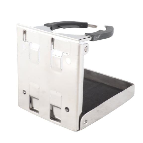 BIMZUC Folding Cup Holder Adjustable Arm 304 Stainless Steel Anti Sliding for Marine Boat Yacht Car RV Adjustable Drink Storage 3.9 inches / 100 mm Universal Fit