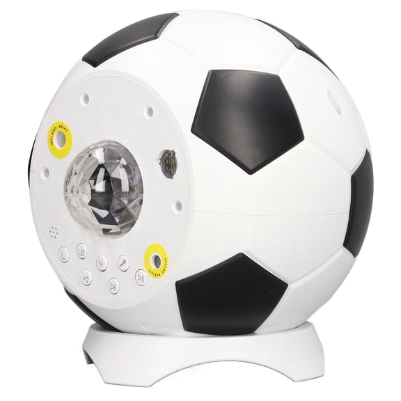 BIMZUC Football Star Projection Lamp Bluetooth Music Video Projector for Kids Room Night Sky Ambient Light USB Powered with Remote Control Party Lighting 6.8 inches / 17.2 cm