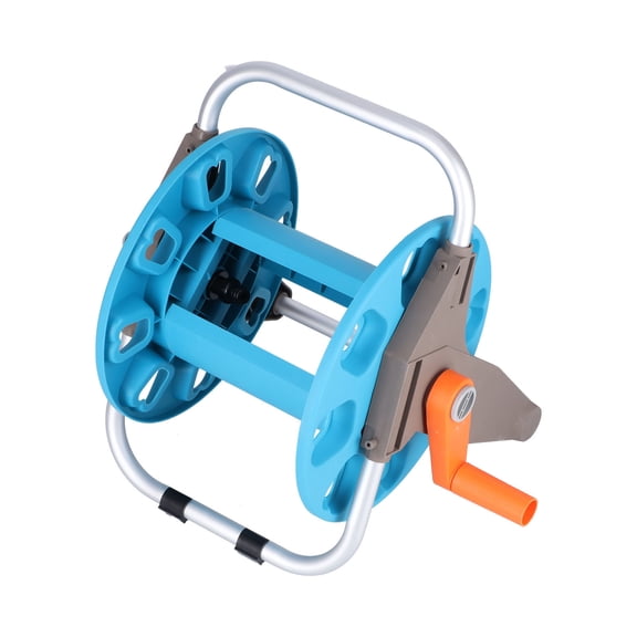 BIMZUC G1/2 Garden Water Hose Reel Rack Hand Push Waterpipe Cart Storage For 30m Pipe Yard Lawn Care (13.0 x 14.6 x 16.9 inches / 33 x 37 x 43 cm)