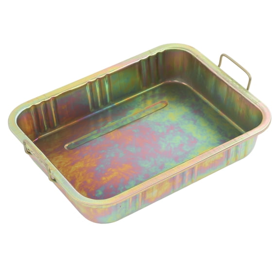 BIMZUC Galvanized Metal Oil Drip Tray Pan, Professional Automotive Drain Container, Universal Auto Repair Tool For Vehicle Maintenance, 19.69 x 14.96 x 3.74 inches / 50 x 38 x 9.5 cm
