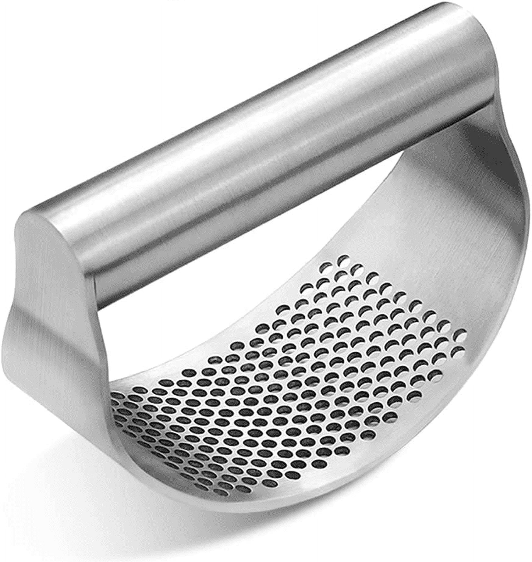 BIMZUC Garlic Press Rocker Stainless Steel, Garlic Mincer Tool Matching