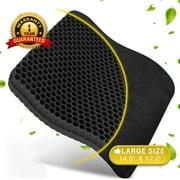 BIMZUC Gel Seat Cushion for Long Sitting Pressure Relief for Back, Coccyx, Sciatica, Tailbone Pain – Car and Truck Seat Cushion, Wheelchair Cushions, Chair Pad for Office Chairs - Black