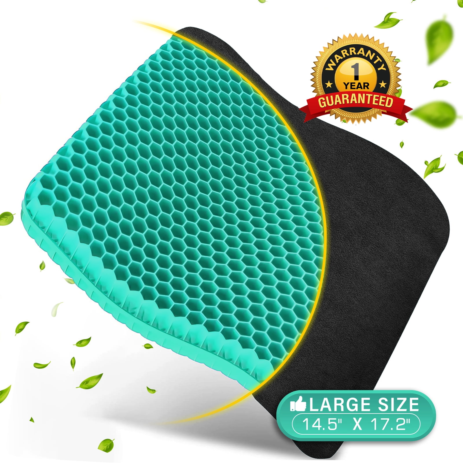 Gel Seat Cushion Pillow for Long Sitting – Office Chair Car Egg Seat  Cushion with Non-Slip Cover for Back, Coccyx & Tailbone Pain Relief Pad 