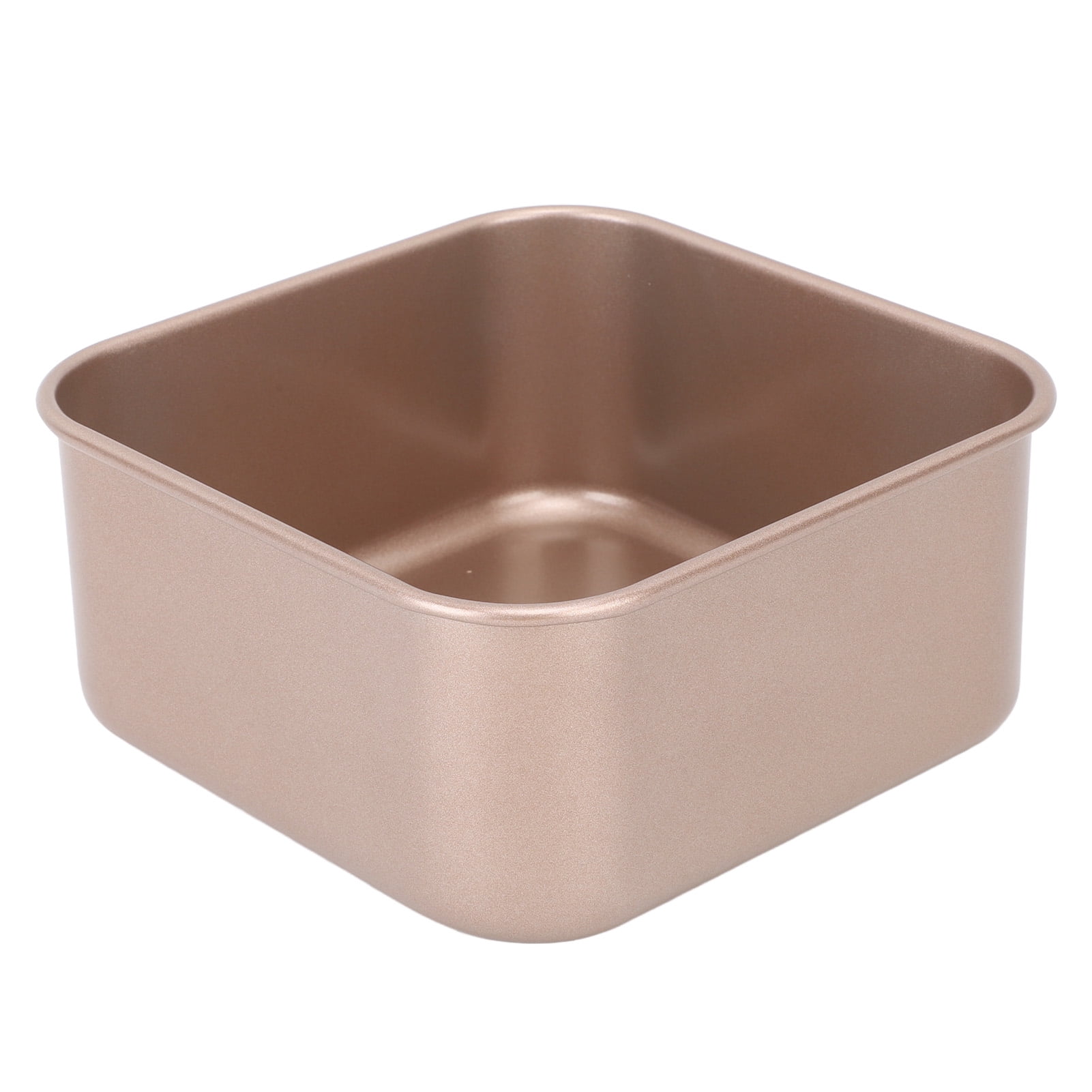 BIMZUC Gold Deep Square Baking Pan, 11x11 inches / 28x28 cm Non-Stick Carbon Steel Baking Sheet for Cake Bread Barbecue, Professional Grade XL Heavy Duty Ovenware for Home Kitchen Bakeware