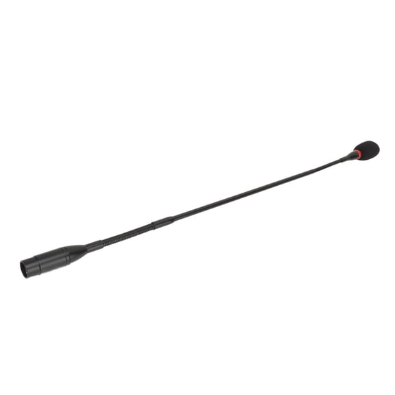 BIMZUC Gooseneck Microphone 23.2in / 59.0cm Condenser 3 Pin Straight Plug Flexible with Indicator Windproof Cotton Aluminium Alloy Mic for Government Meetings