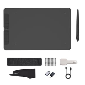 BIMZUC Graphics Drawing Tablet 10x6 Inches (25.4x15.2 cm) Active Area 8192 Pressure Levels Battery-Free Stylus 8 Shortcut Keys for PC Mac Android Black