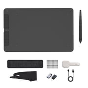 BIMZUC Graphics Drawing Tablet 10x6 Inches 25.4x15.2 cm Active Area 8192 Pressure Levels Battery-Free Stylus 8 Shortcut Keys for PC Mac Android Black