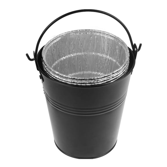 BIMZUC Grill Grease Bucket Fit for Traeger, Aluminum Alloy Drip Pan Grease Catcher with 12 Aluminum Foil Liners for Pit Boss BBQ Grills and Smokers Accessories (6.0 in / 15.2 cm)