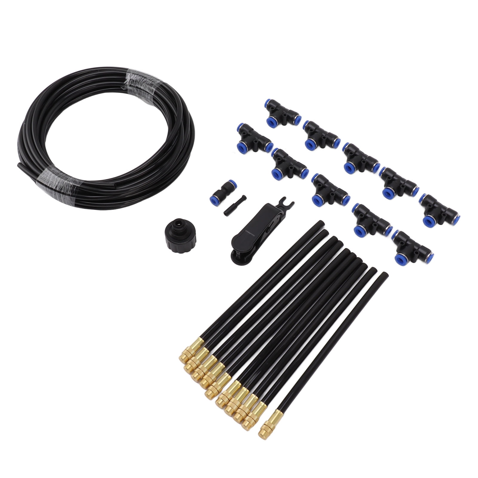 BIMZUC Above Ground Sprinkler System with 360 Degree Adjustable Bendable Nozzle for Greenhouse Outdoor Plant Drip Irrigation Kit 10m 32.8 ft EU Standard