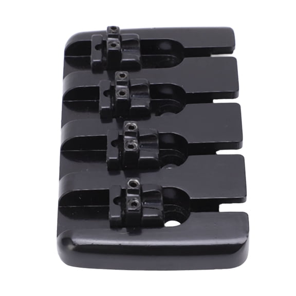 BIMZUC Guitar Bridge 4 String Metal Tailpiece Instrument Accessory Set Kit for Bass Black[cite: 1]