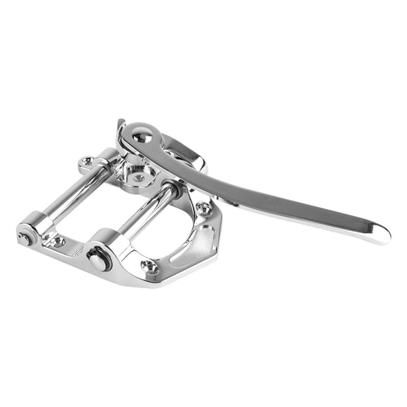 BIMZUC Guitar Tremolo Vibrato Bridge Tailpiece with Small Rocking Rod Heavy Duty Metal Replacement Part for Jazz Electric Guitars, 7.48 inches / 19.0 cm, Silver