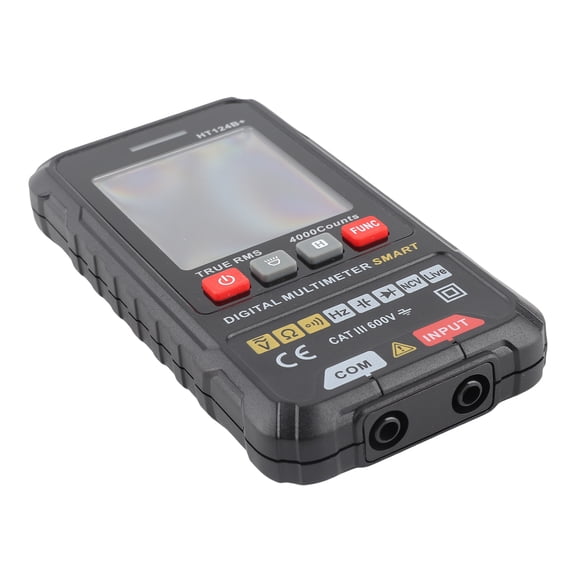 BIMZUC HABOTEST HT124B+ Smart Digital Multimeter 4000 Counts True RMS AC/DC Voltage Tester, High-Value Backlit Resistance Tester (5.12 x 2.76 x 0.91 inches / 13 x 7 x 2.3 cm)