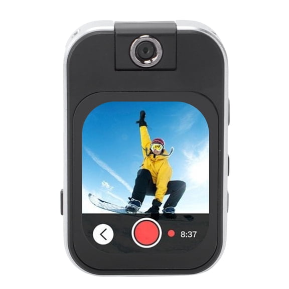BIMZUC HD Action Camera with MP3 MP4 Player Back Clamp Multifunctional Loop Recording Rechargeable Sports Camera for Outdoor Cycling Running Travel
