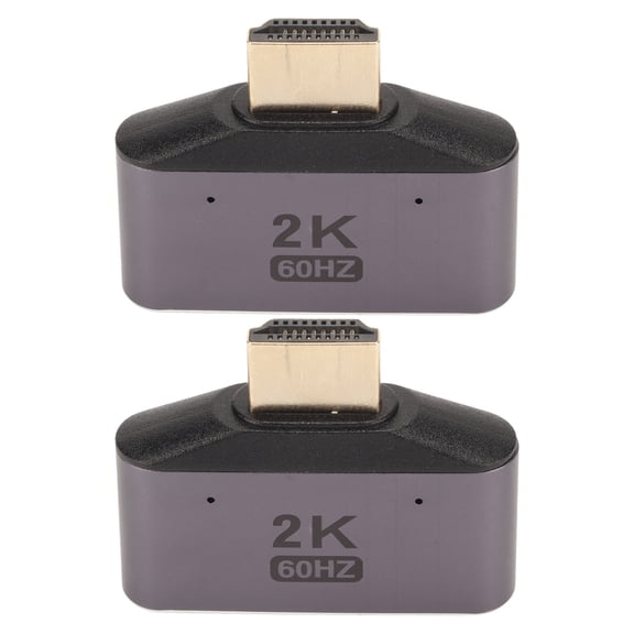 BIMZUC HD Multimedia Interface 1 to 2 Adapter Male to Dual Female 2K 60Hz Video Splitter Cable with Indicator Light 10 inches / 25.4 cm Premium 2pcs