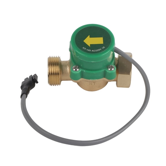 BIMZUC HT-120 G3/4" to 3/4" Thread Water Pump Flow Sensor Switch, AC220V 1A Liquid Automatic Pressure Controller Booster for Shower Solar Water Heater (2.68 x 2.05 in / 6.8 x 5.2 cm)