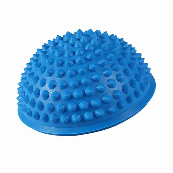 BIMZUC Half Round PVC Massage Ball Yoga Fitness Exercise Gym Massager, Blue (6.3 inches / 16 cm)