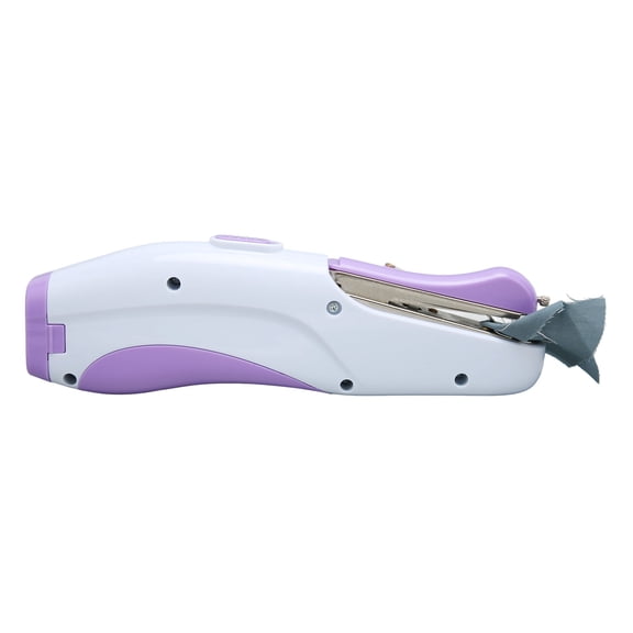 BIMZUC Handheld Sewing Machine in Purple, Ergonomic Handle Low Noise Portable Plastic Stainless Steel Electric Sewing Machine with Threader and Manual