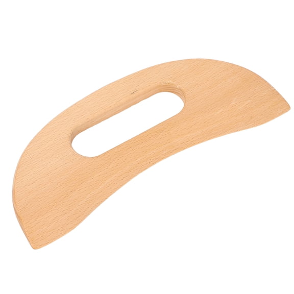 BIMZUC Handle Wood Gua Sha Tool Moon Shape Acupressure Massage Board Wooden Scraping Massage Plate For Neck Back Abdomen Chest Legs Arms Deep Tissue Relaxation Therapy