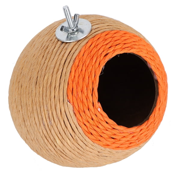 BIMZUC Handmade Woven Bird Nests Coconut Shell Hatching Nesting Cage Cave For Parrots Hamsters And Small Pets Durable Breeding Roosting House 6.30 Inches / 16.00 cm [cite: 7, 1]