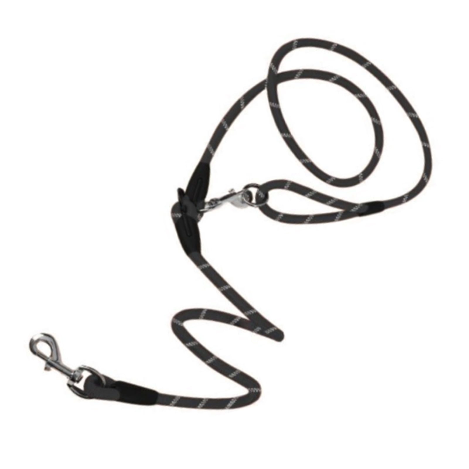 BIMZUC Hands-Free Dog Leash Nylon Training Walking Crossbody Pet Leash with Reflective Stitching Adjustable for Small Medium Large Dogs, Black Color, Single Dog Leash Version