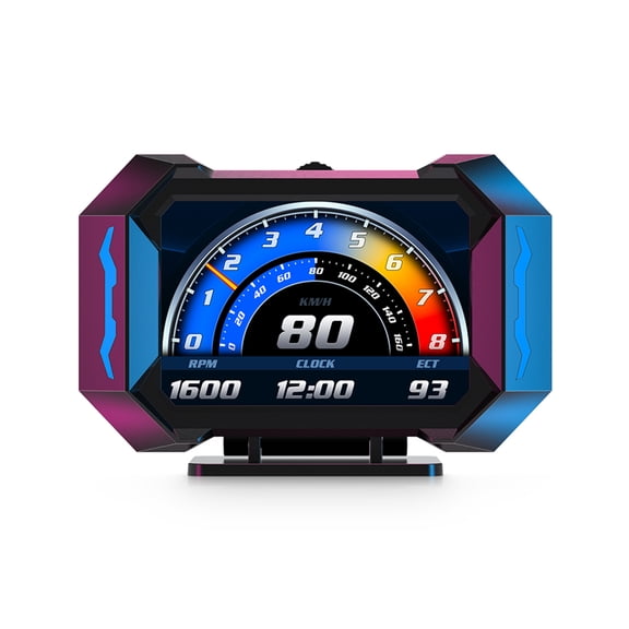 BIMZUC Head Up Display, 3.5 Inches / 8.89 cm Universal Car Head Up Display OBD2 GPS Speedometer, Features Speedup Test, Brake Test, Overspeed Alarm & LCD Display For All Vehicles