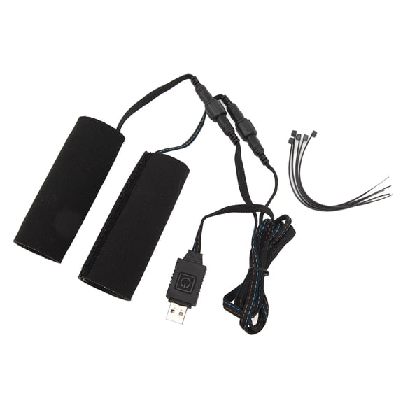 BIMZUC Heated Motorcycle Grip Cover 5V Universal Hook and Loop 6 Gear Temperature Adjustment USB Electric Handlebar Cover with Memory Function 5.0 in / 12.8 cm[cite: 1]